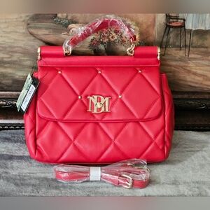 Badgley Mischka Big Diamond Quilting W/ Studs Crossbody